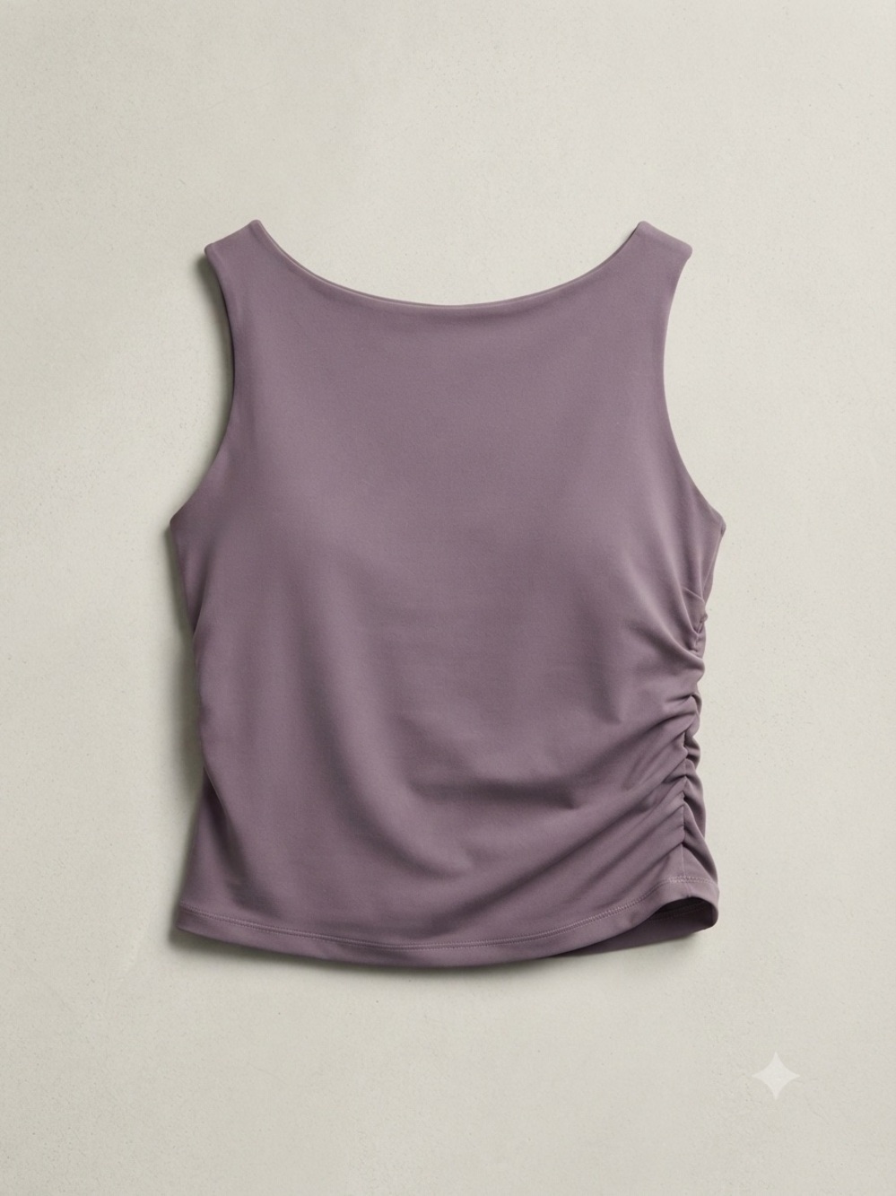 NWOT Ruched Side Tank Crop Top in Lavender